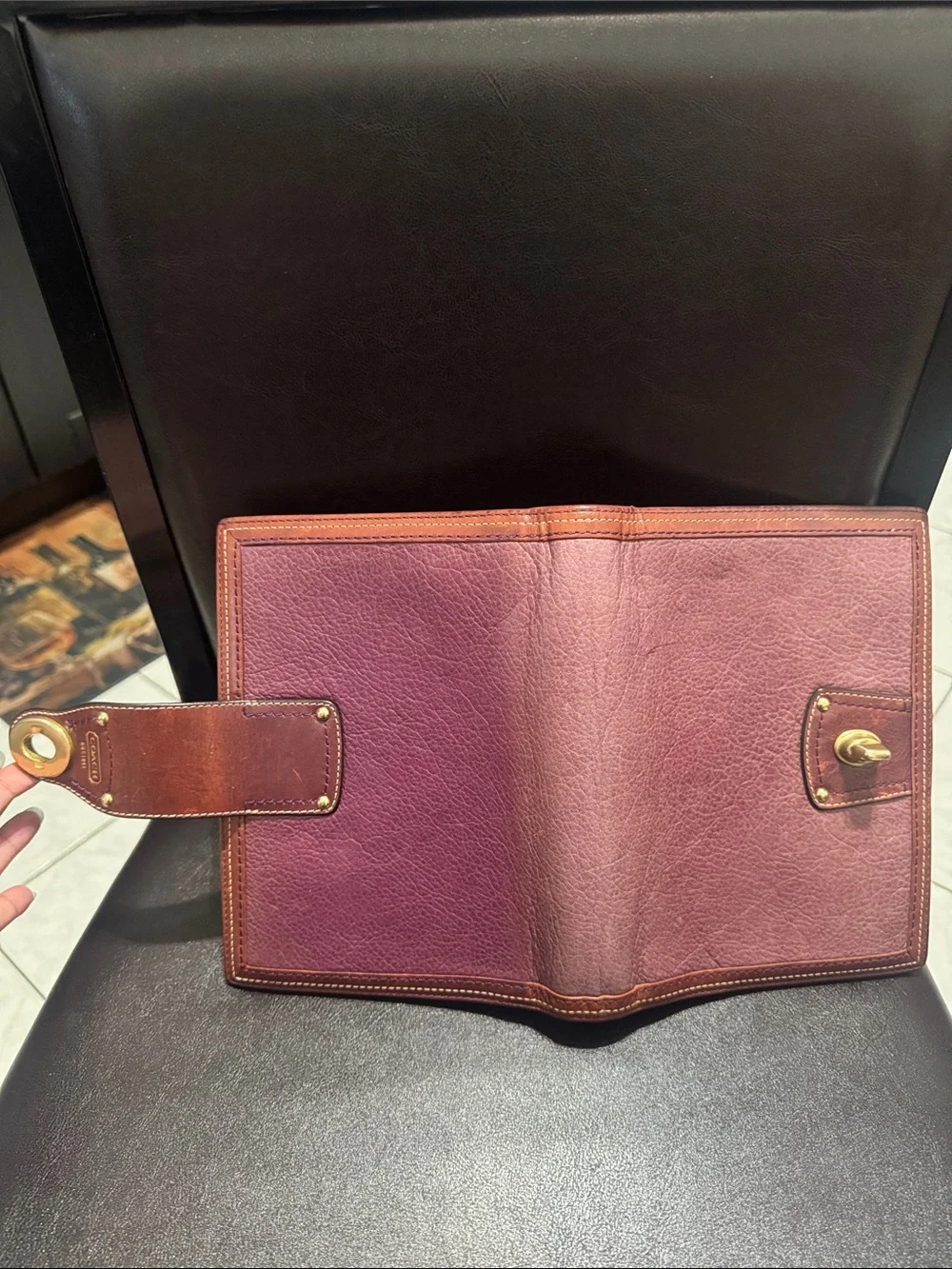Coach Legacy leather turnlock